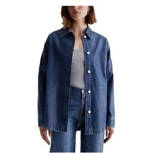 NWOT! Ag Adriano Goldschmied KEA COATED SHIRT JACKET in NORTHERN LIGHTS. Small